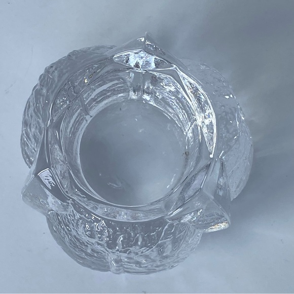 Orrefors Sweden Crystal Tri-Leaf Votive Candle Holder  2.25” T X 3.25” Nature - Picture 15 of 16